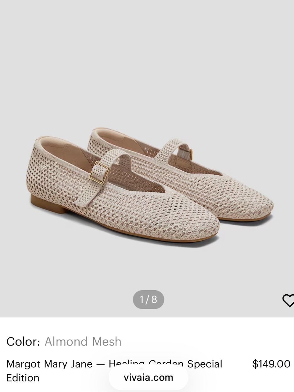 Margot Almond Mesh Mary Jane Flats